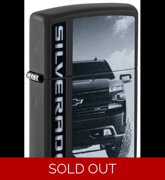 Chevy Silverado Truck Black Matte Zippo